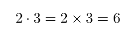Signo de multiplicación en LaTeX