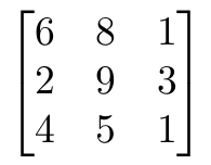 Matriz entre corchetes