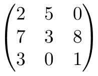 Matriz entre paréntesis