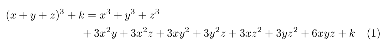 Ecuación con multline